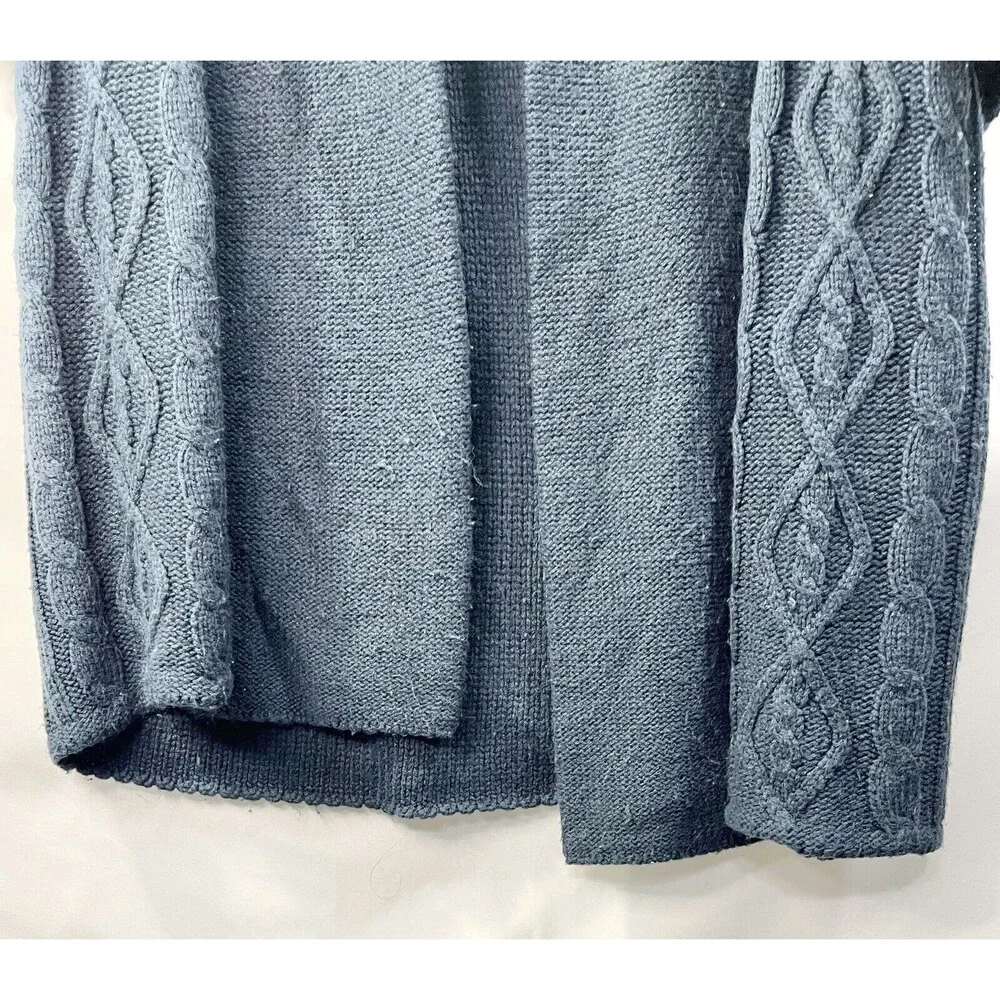 St. John's Bay Knit Women's Blue Cardigan Long Sleeve Sweater Size Large - Picture 5 of 9